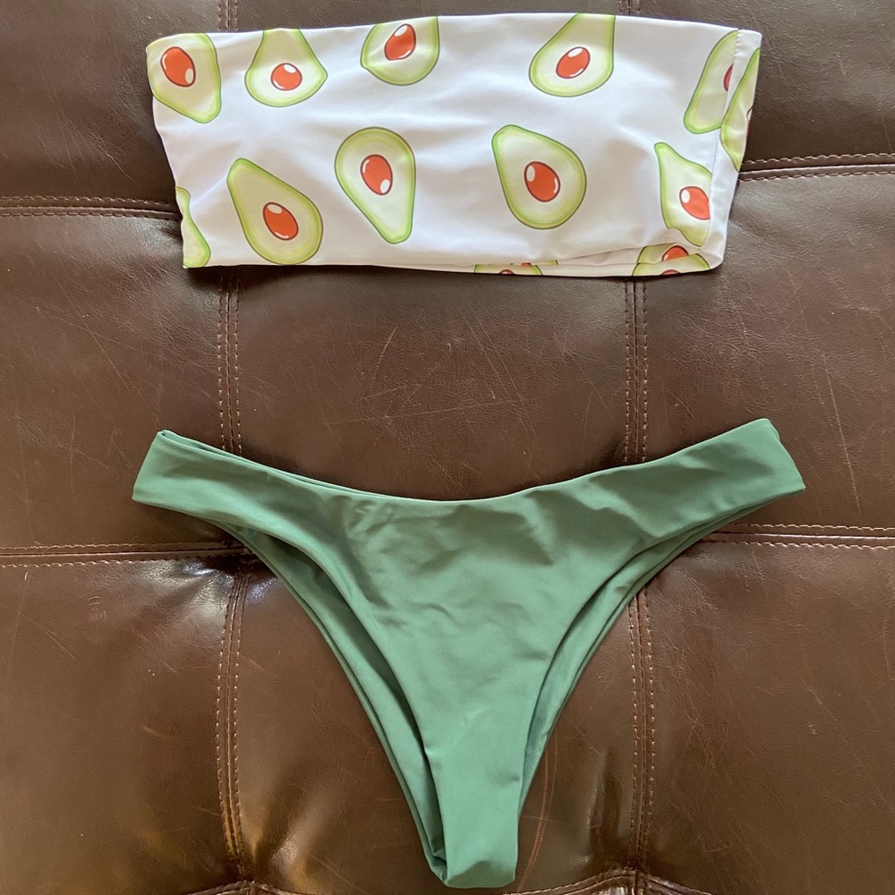 Zaful Avocado Bandeau Bikini